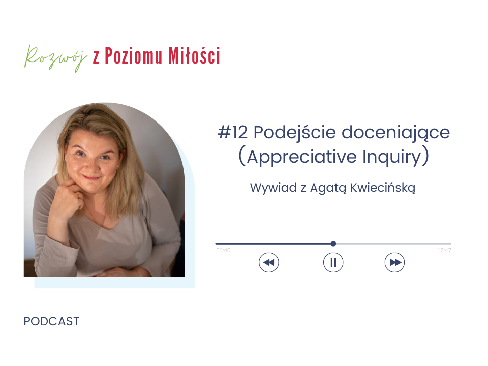 Grafika podcast Podejście doceniające (Appreciative Inquiry)