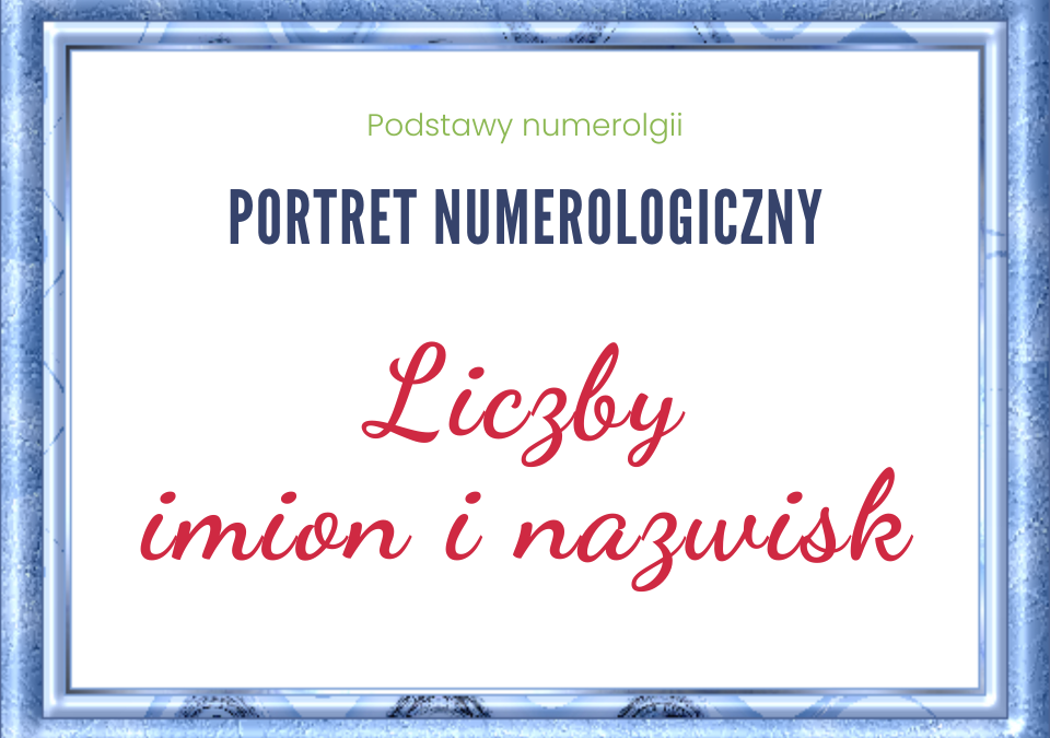 Grafika z tekstem - Podstawy numerologii, portret numerologiczny, liczby imion i nazwisk