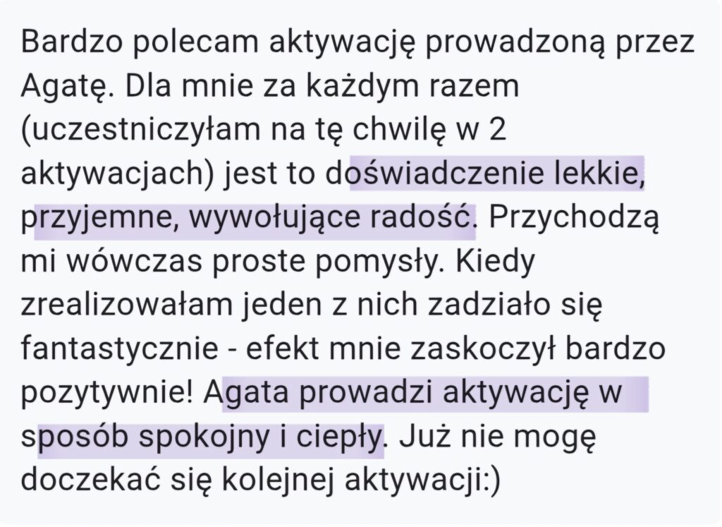 Aktywacja wielowymiarowa opinia